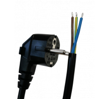 Verkkojohto 3 x 1.5 mm kulmapistotulpalla vapainpäin 3 m