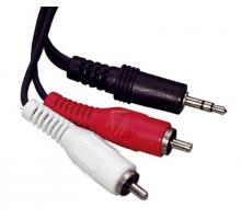 RCA johto 2x uros / 3,5mm aux uros kaapelin pituus 1,5 metriä 143285